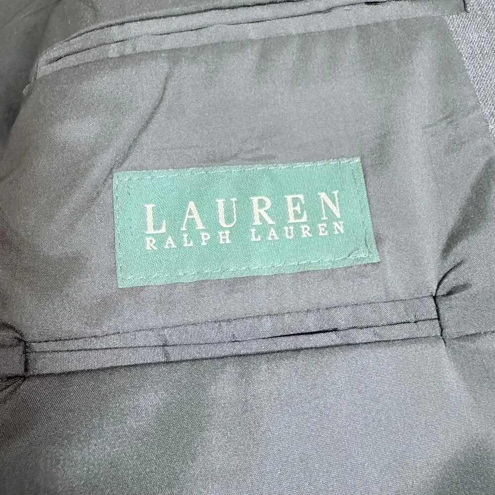 Lauren Ralph Lauren Men's Blazer Jacket Gray Pure New Wool 46S Made in Canada